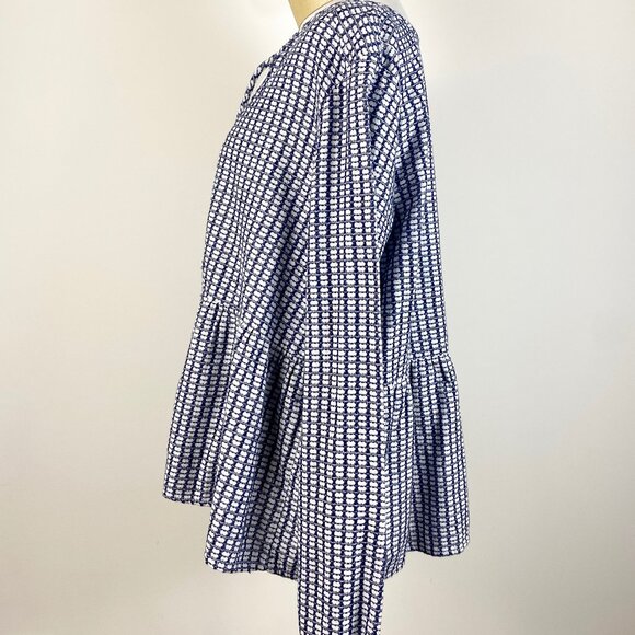 Crown & Ivy Women XXL Peasant Top Blouse Bohemian with Tassels Long Sleeve Boho - Picture 6 of 15